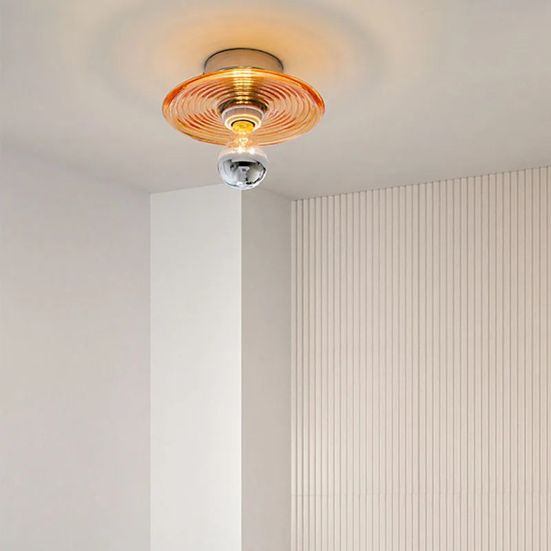 Vintage Ripple Glass Wall Sconce – Timeless Elegance with a Soft Glow