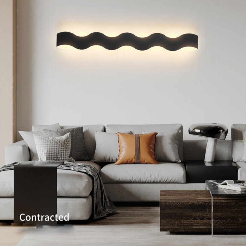 Wave LED Outdoor Wall Light – Modern Waterproof Up & Down Lighting