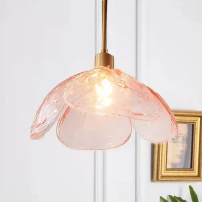 Floral Blossom Pendant Light – Elegant Glass Hanging Lamp for Bedrooms & Living Spaces