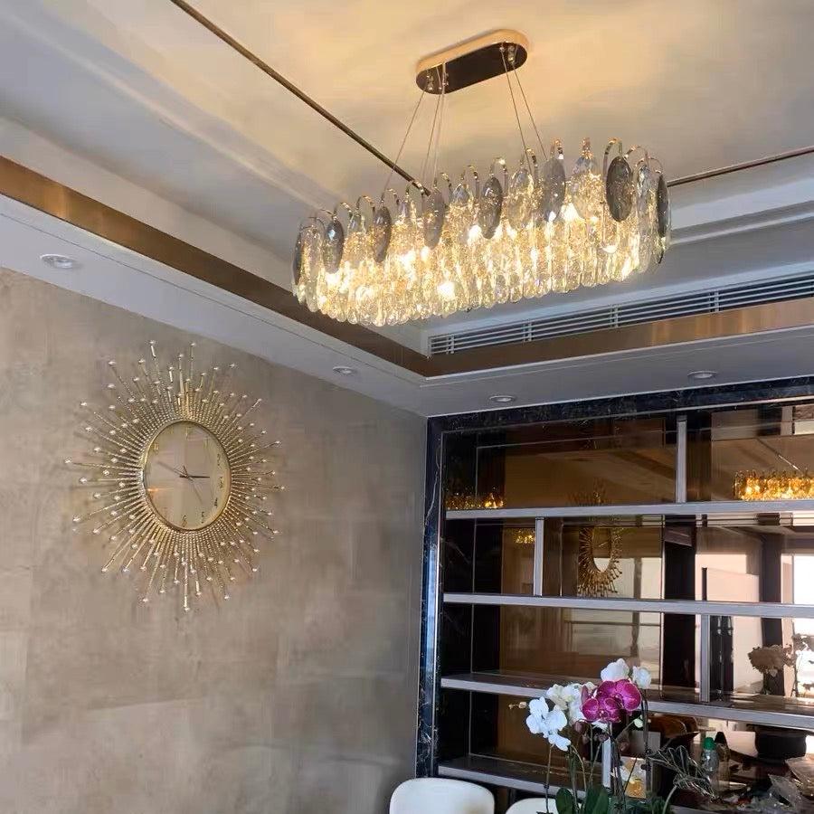 Luxury K9 Crystal Chandelier – Elegant Rose Gold Design & Dimmable LED