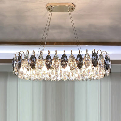 Luxury K9 Crystal Chandelier – Elegant Rose Gold Design & Dimmable LED