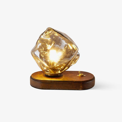Ice Stone Glass Table Lamp – Elegant & Ambient Lighting for a Sophisticated Home