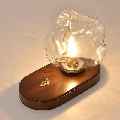 Ice Stone Glass Table Lamp – Elegant & Ambient Lighting for a Sophisticated Home
