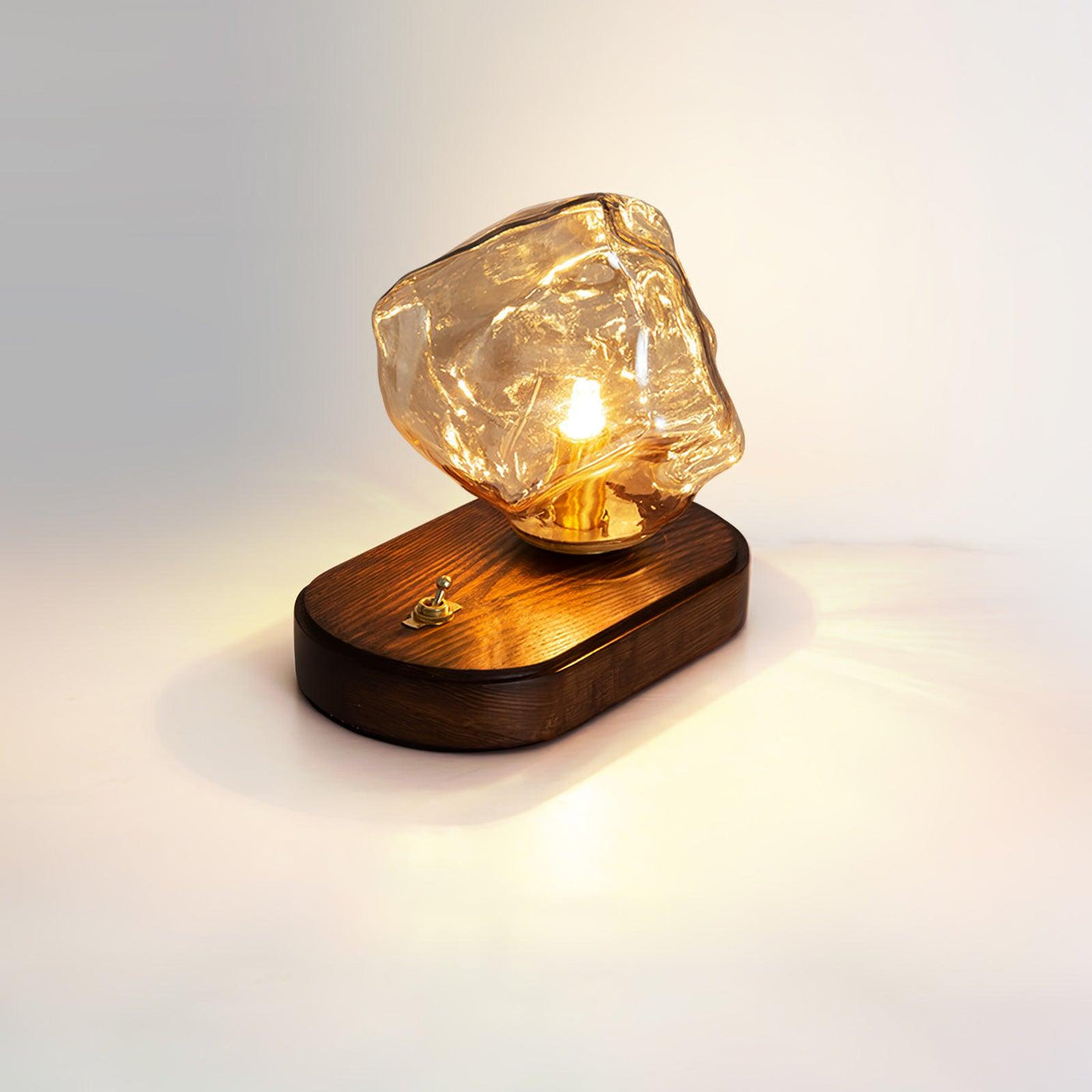 Ice Stone Glass Table Lamp – Elegant & Ambient Lighting for a Sophisticated Home