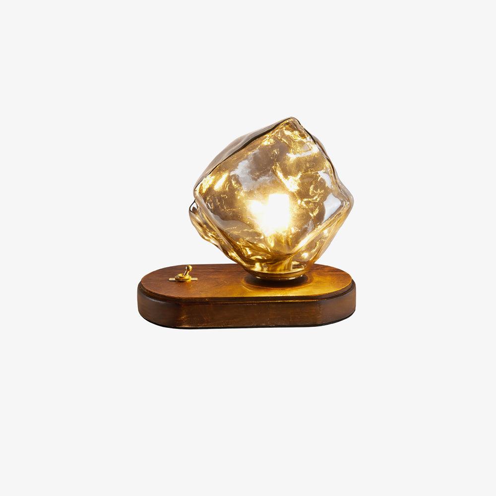 Ice Stone Glass Table Lamp – Elegant & Ambient Lighting for a Sophisticated Home