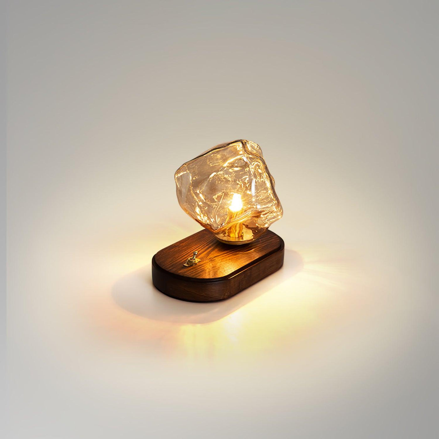 Ice Stone Glass Table Lamp – Elegant & Ambient Lighting for a Sophisticated Home