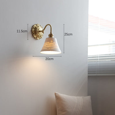 Brass & White Ceramic Wall Light – Classic Elegance for Timeless Interiors