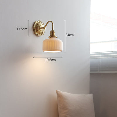 Brass & White Ceramic Wall Light – Classic Elegance for Timeless Interiors
