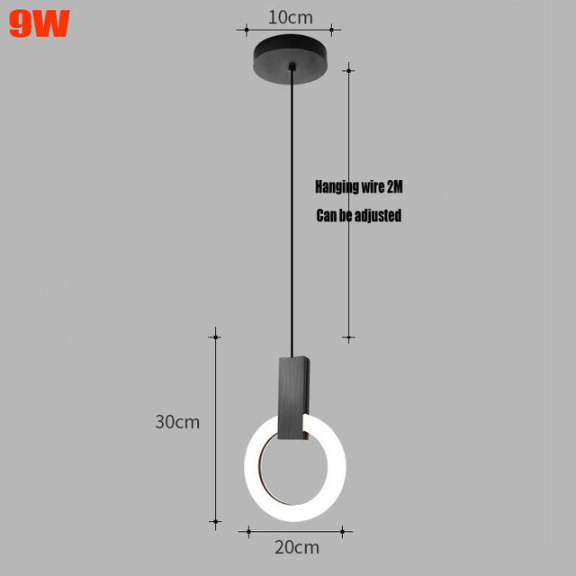 Nordic Ring LED Pendant Light – Minimalist Elegance for Modern Interiors