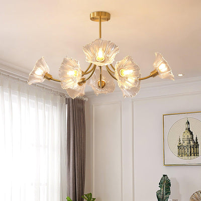 Kalin Flower Glass Chandelier – Elegant Bloom-Inspired Lighting for Luxurious Interiors