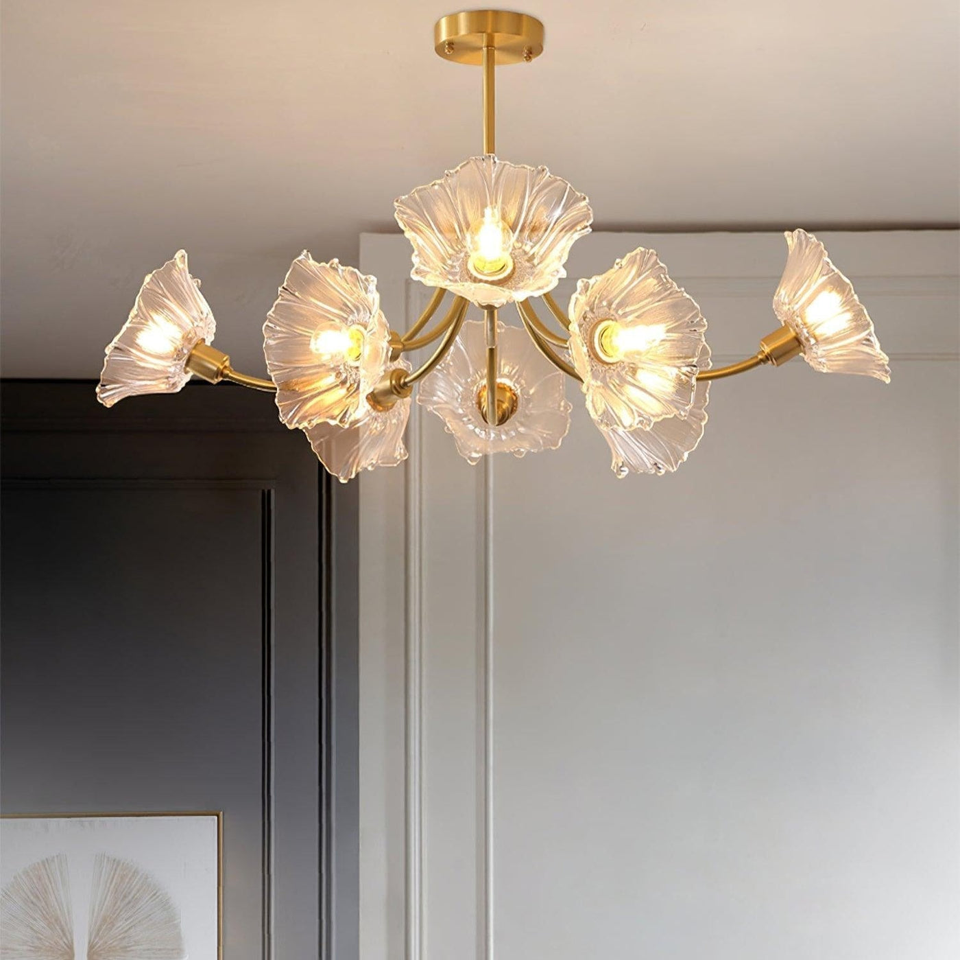 Kalin Flower Glass Chandelier – Elegant Bloom-Inspired Lighting for Luxurious Interiors