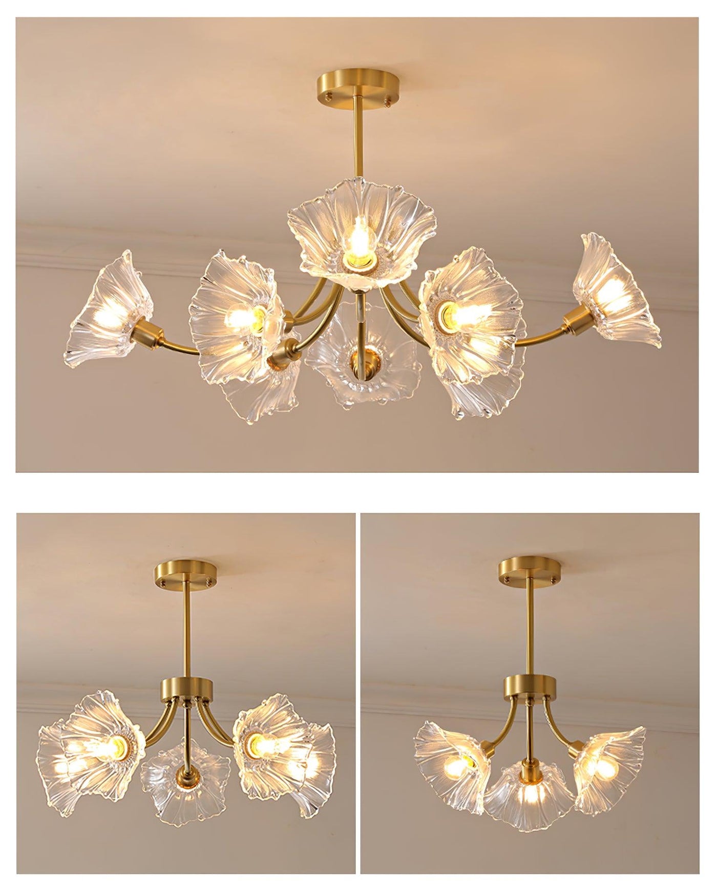 Kalin Flower Glass Chandelier – Elegant Bloom-Inspired Lighting for Luxurious Interiors