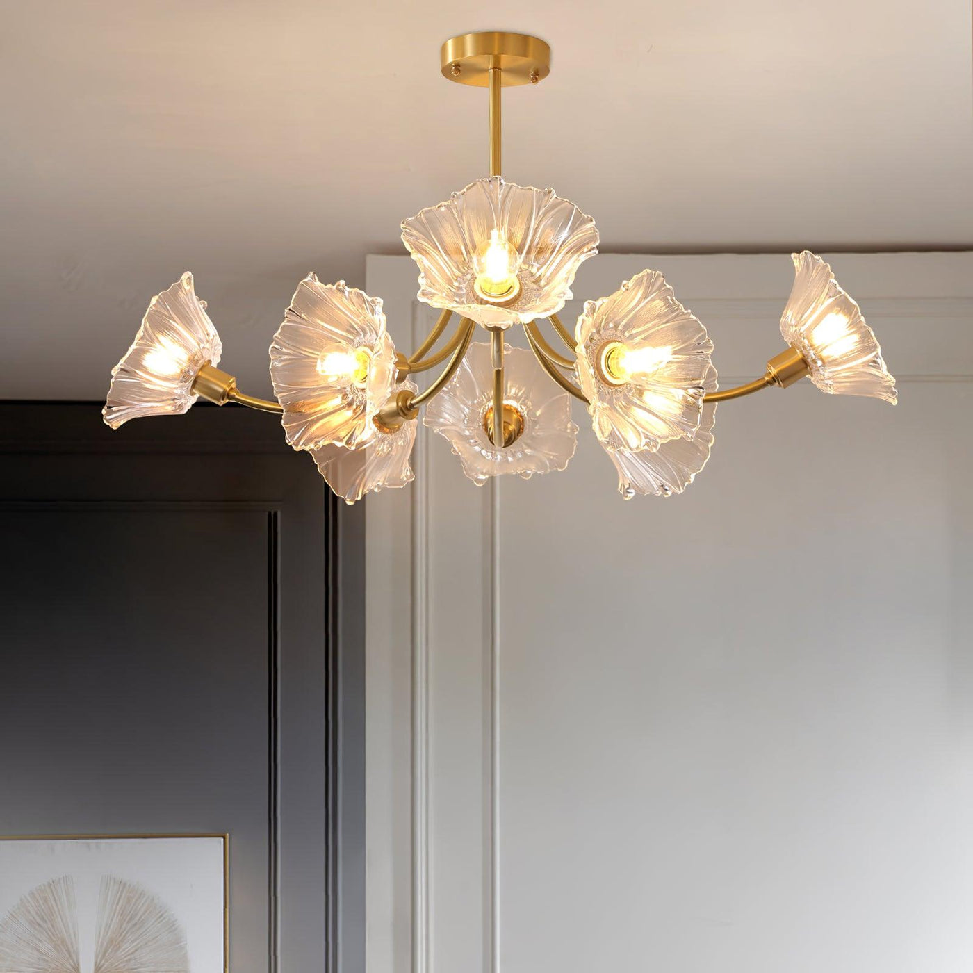 Kalin Flower Glass Chandelier – Elegant Bloom-Inspired Lighting for Luxurious Interiors