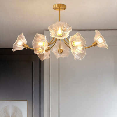 Kalin Flower Glass Chandelier – Elegant Bloom-Inspired Lighting for Luxurious Interiors