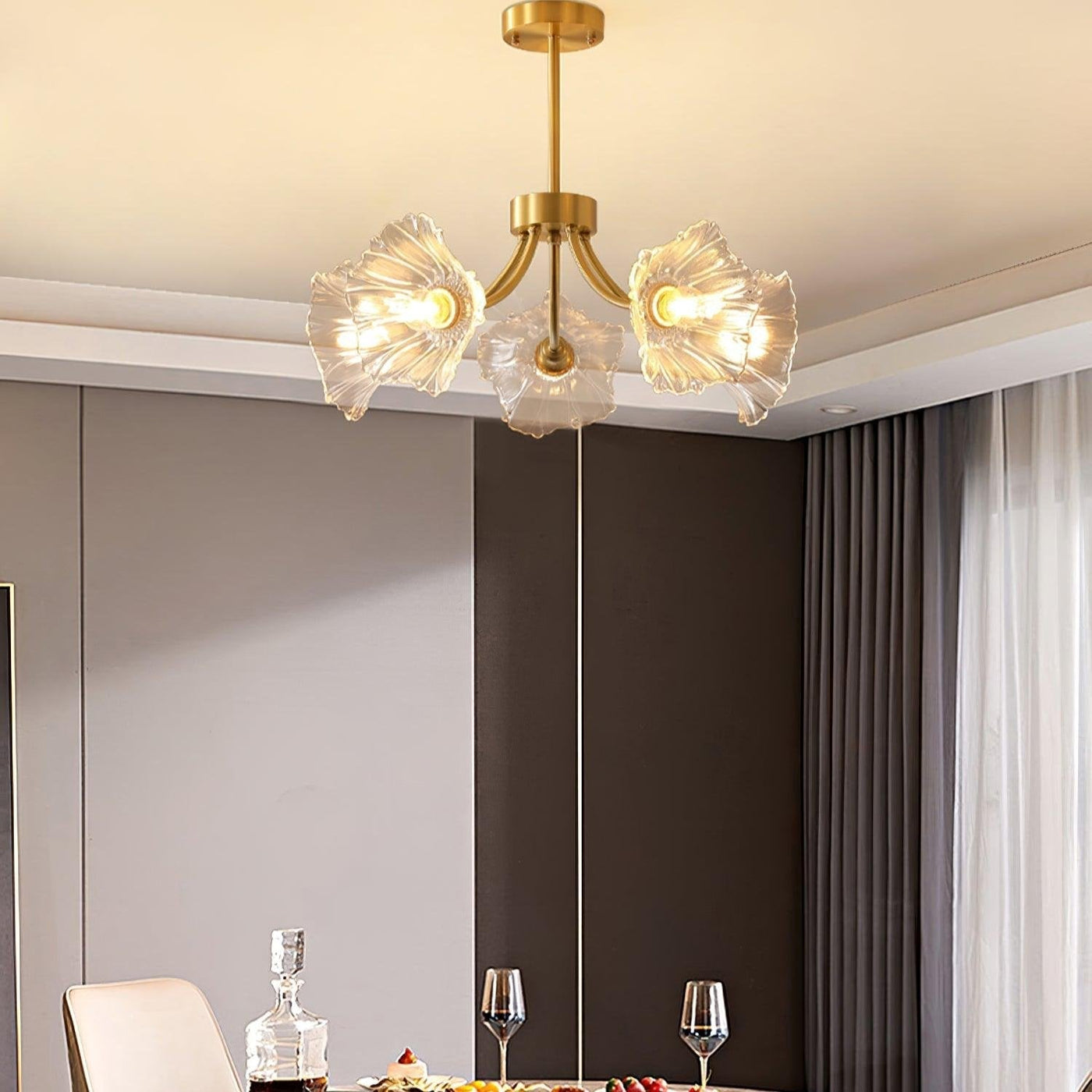 Kalin Flower Glass Chandelier – Elegant Bloom-Inspired Lighting for Luxurious Interiors
