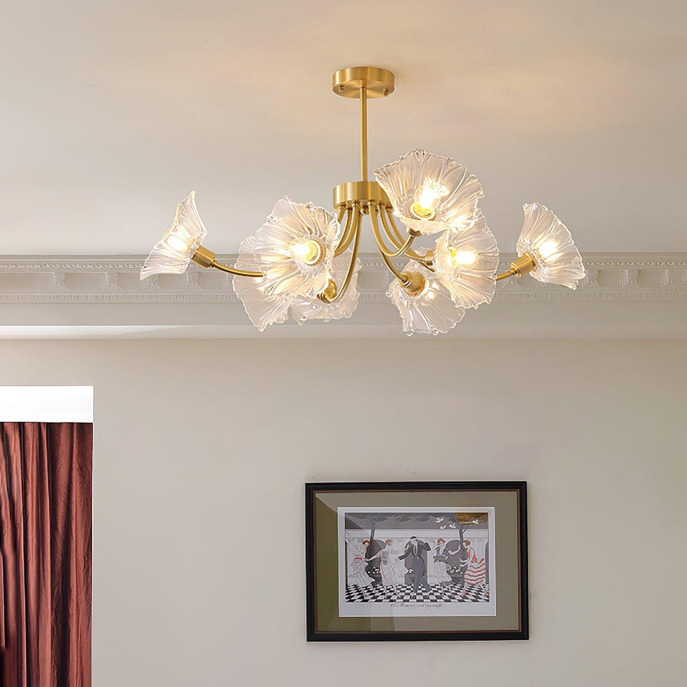 Kalin Flower Glass Chandelier – Elegant Bloom-Inspired Lighting for Luxurious Interiors