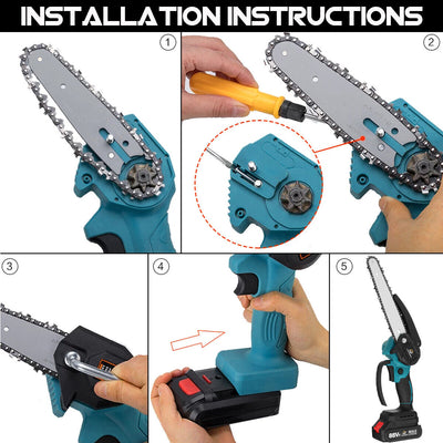 Mr. CutX Battery Chainsaw – Powerful, Lightweight, and Ergonomic for Easy Wood Cutting