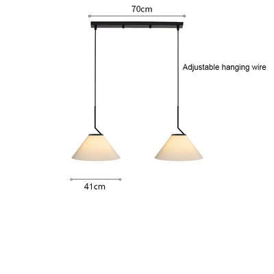 Nordic Pleated Cream Pendant Light – Soft Elegance for Modern Interiors