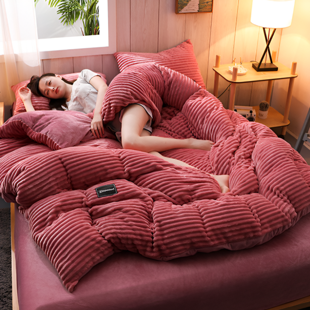 Luxury Flannel Bedding Set – Ultimate Warmth & Softness for Winter Nights