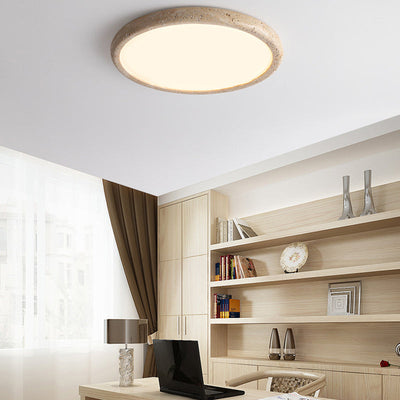 Natural Stone LED Ceiling Light – Organic Elegance for a Warm, Inviting Atmosphere