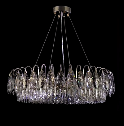 Luxury K9 Crystal Chandelier – Elegant Rose Gold Design & Dimmable LED