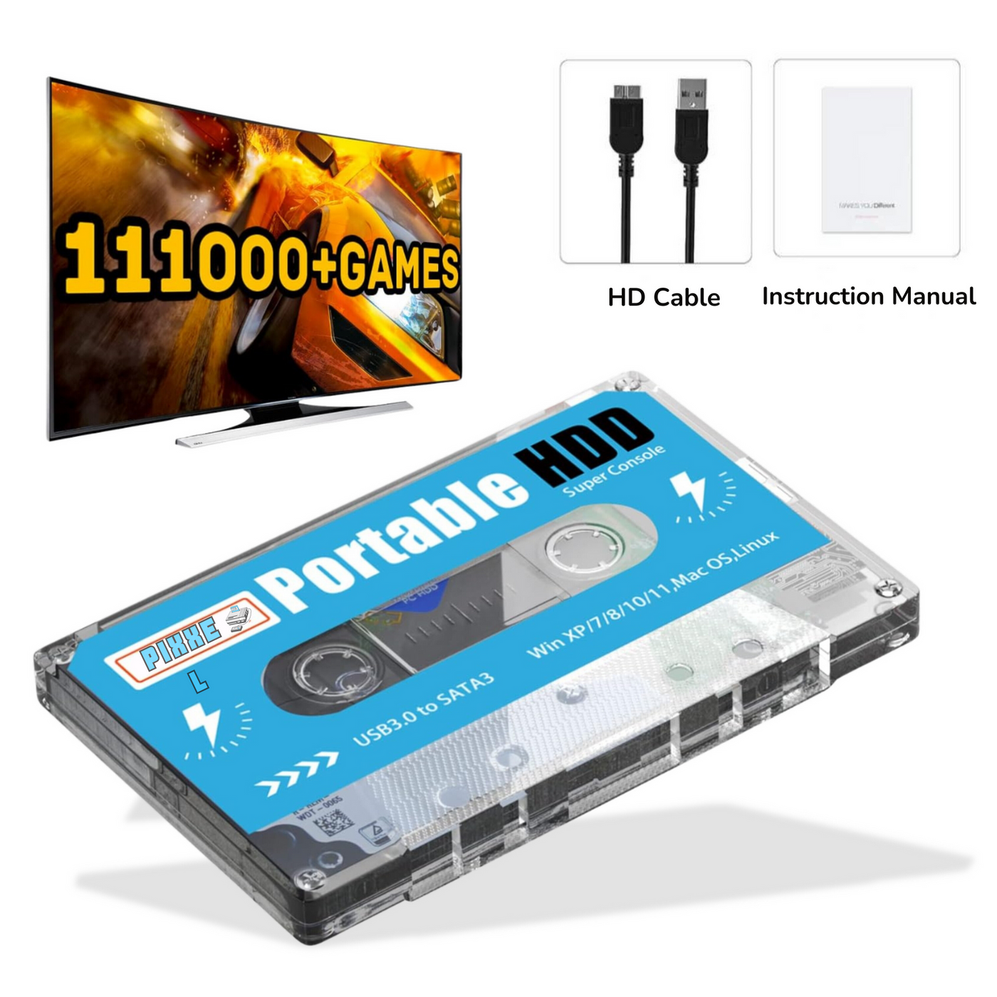 Retro Game Cartridge – Over 110,000 Classics with Plug & Play Simplicity