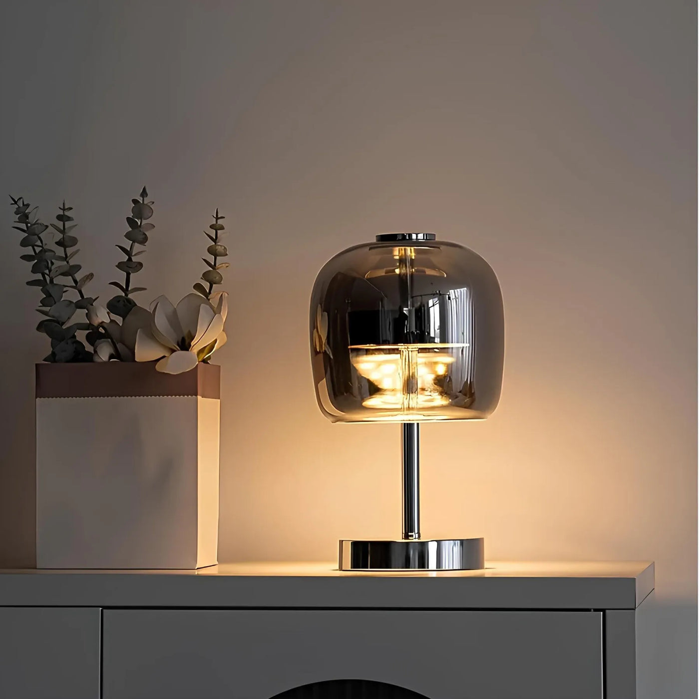 Nordic Glass Table Lamp – Warmth and Elegance for Your Interior