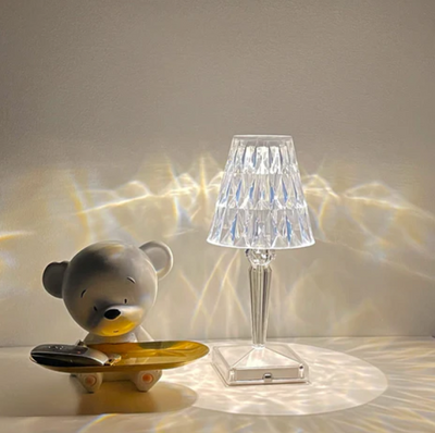 Crystal Table Lamp – Elegant Glow and Wireless Freedom