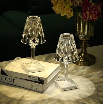 Crystal Table Lamp – Elegant Glow and Wireless Freedom