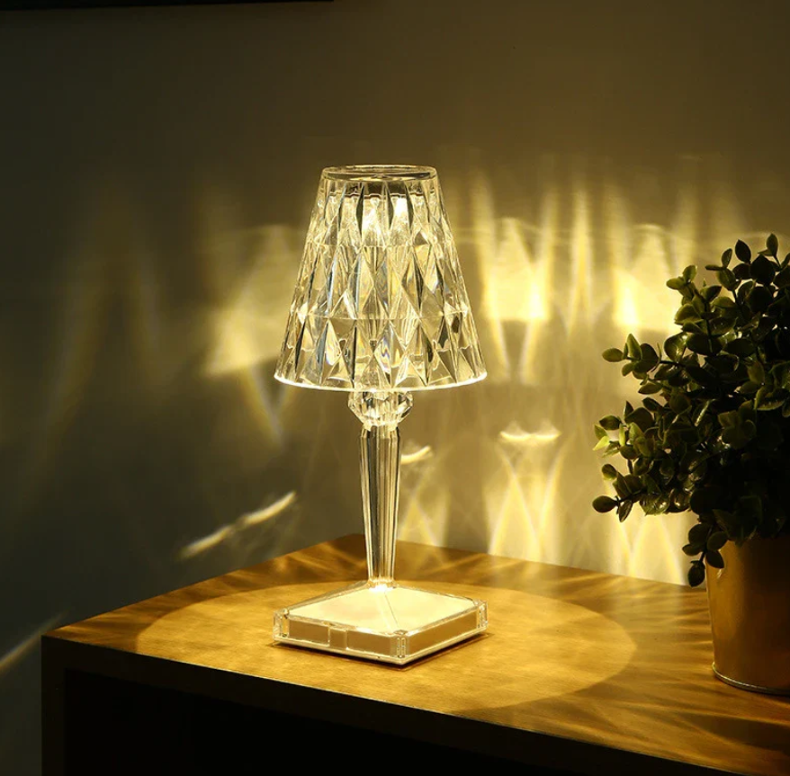 Crystal Table Lamp – Elegant Glow and Wireless Freedom