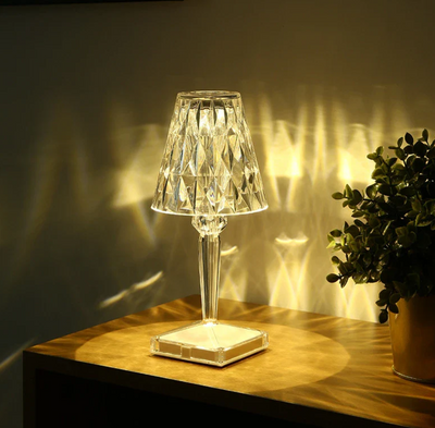 Crystal Table Lamp – Elegant Glow and Wireless Freedom