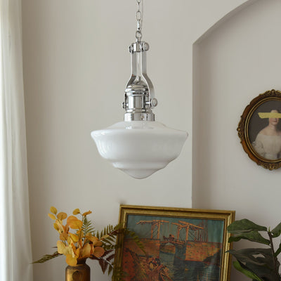 Lavagna Schoolhouse Pendant Light – Classic Glass Shade for Timeless Elegance