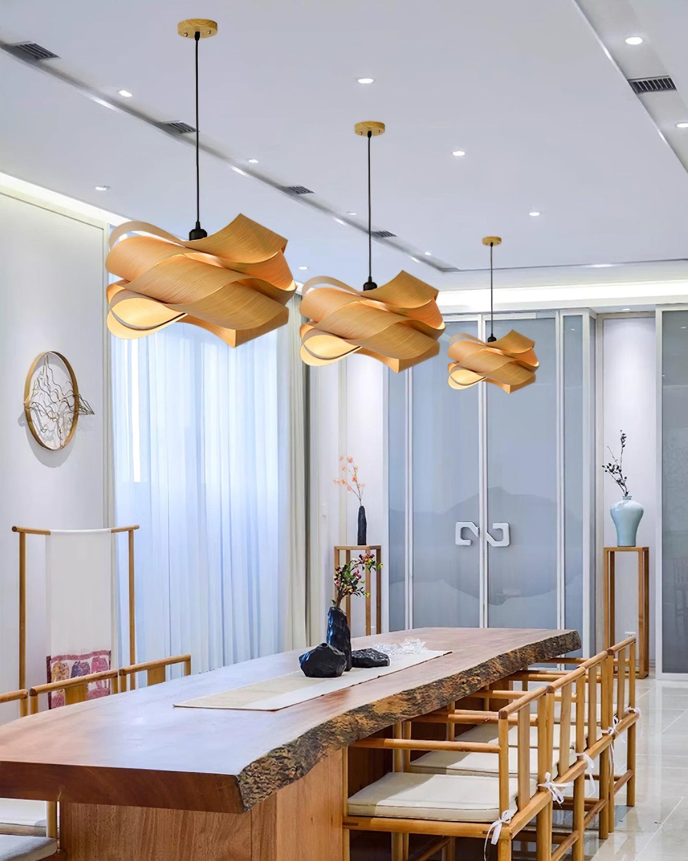 Link Wooden Pendant Light – Handcrafted Elegance for a Warm Ambience