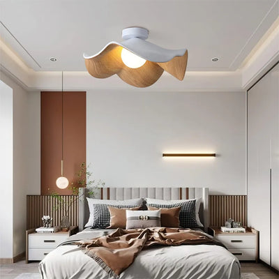 Nordic Wooden Lotus Ceiling Light – Nature-Inspired Elegance for Modern Interiors