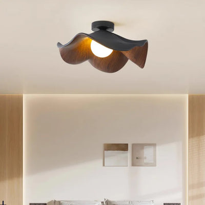 Nordic Wooden Lotus Ceiling Light – Nature-Inspired Elegance for Modern Interiors