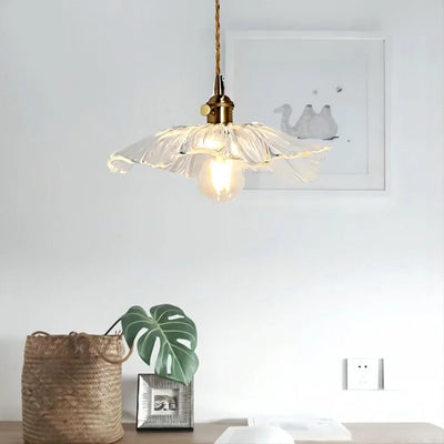 Lotus Glass Pendant Light – Elegant Retro Design for a Romantic Ambiance