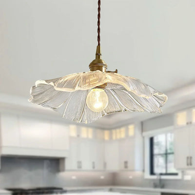 Lotus Glass Pendant Light – Elegant Retro Design for a Romantic Ambiance