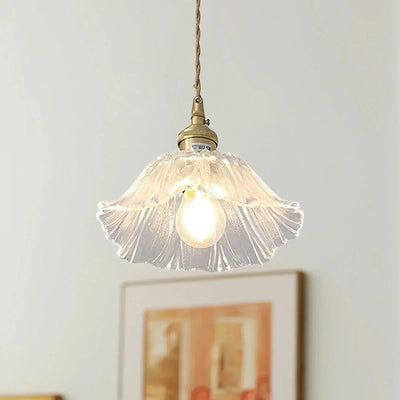 Lotus Glass Pendant Light – Elegant Retro Design for a Romantic Ambiance