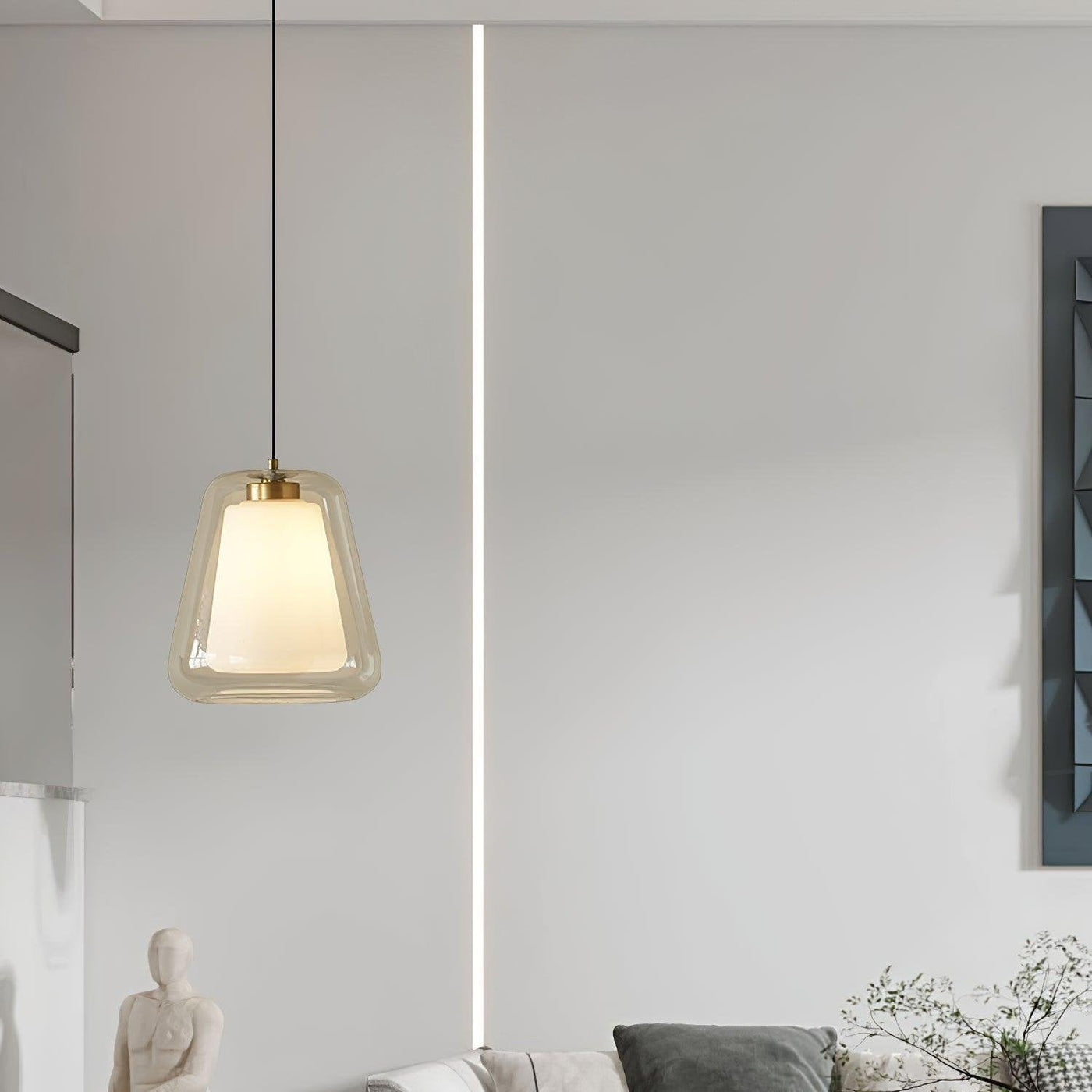 Lucinda Glass Pendant Light – Elegant Contemporary Ceiling Lamp