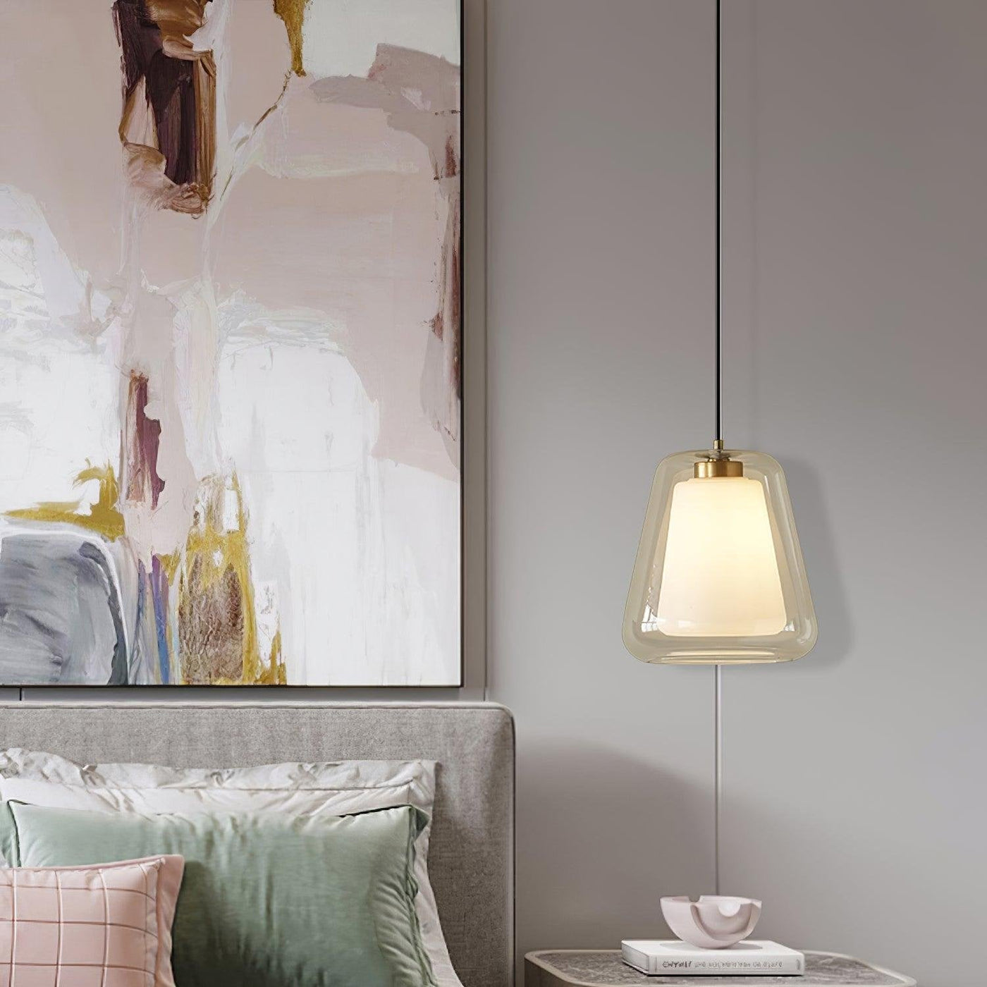 Lucinda Glass Pendant Light – Elegant Contemporary Ceiling Lamp