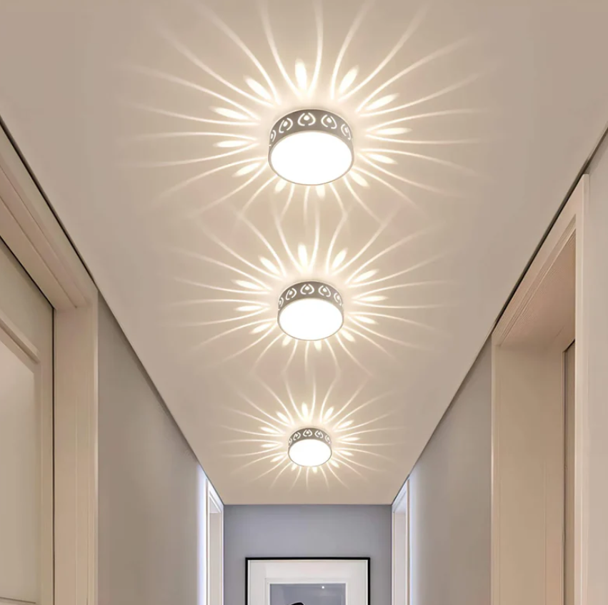 LumiEntrée LED Ceiling Light | Elegant Crystal and Acrylic Lighting for Hallways & Entrances