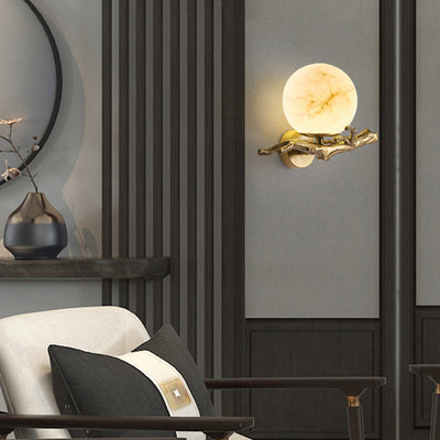 Modern Marble Wall Light – Elegant LED Lighting for a Sophisticated Interior