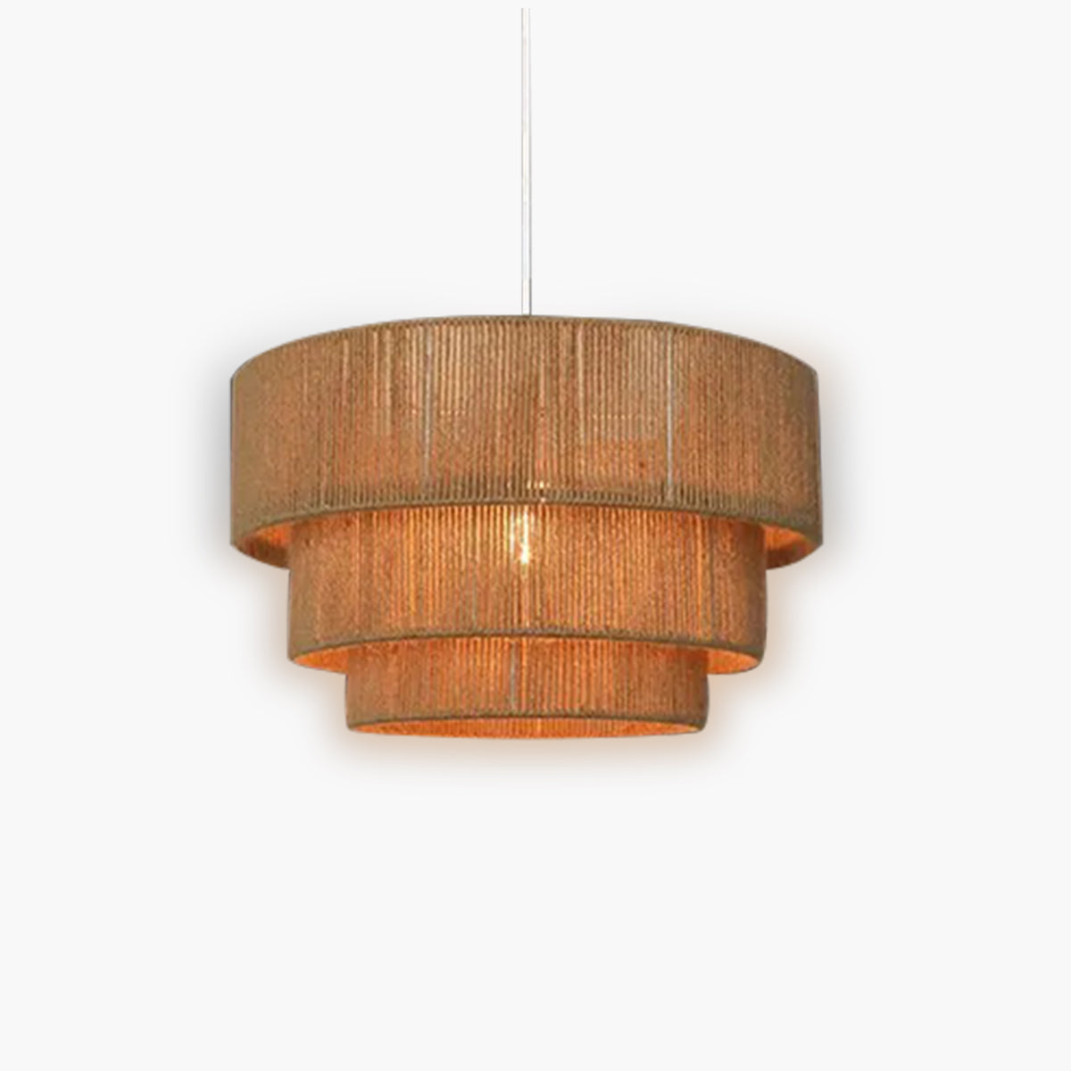 Rustic Rope Pendant Light – Handcrafted Metal & Natural Fibre Lamp