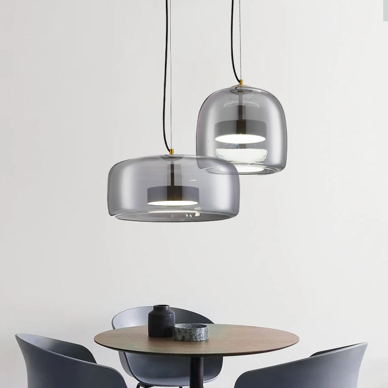 Hotel Glass Pendant Light – Elegant LED Hanging Lamp (110-220V, Glass, 28cm/38cm)