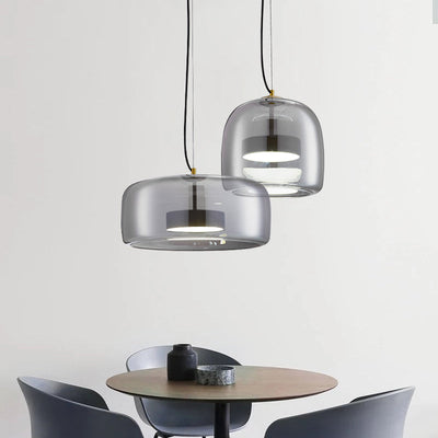 Hotel Glass Pendant Light – Elegant LED Hanging Lamp (110-220V, Glass, 28cm/38cm)
