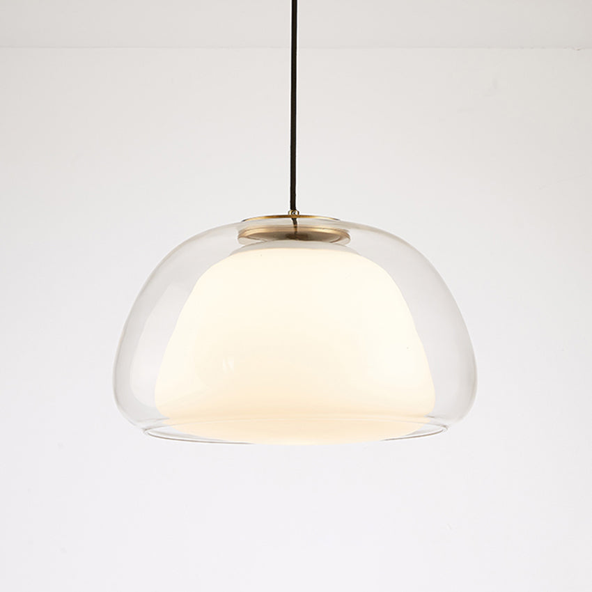 Modern Jelly Pendant Light – Elegant White Glass Shade with Adjustable Drop
