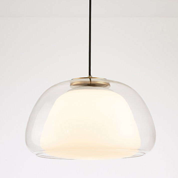 Modern Jelly Pendant Light – Elegant White Glass Shade with Adjustable Drop