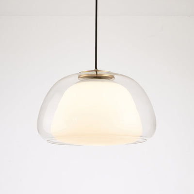 Modern Jelly Pendant Light – Elegant White Glass Shade with Adjustable Drop