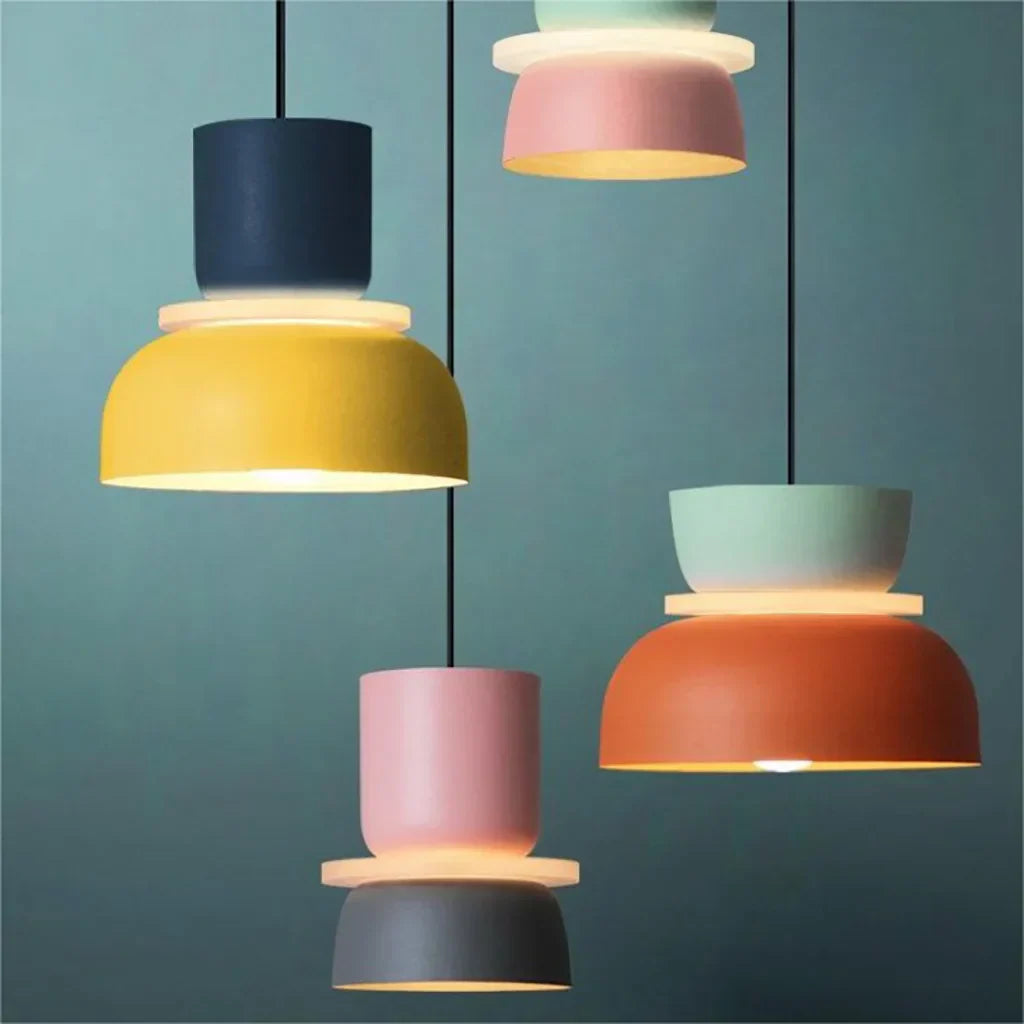 Acrylic Colorful Bowl Pendant Light – Nordic-Inspired Statement Lighting