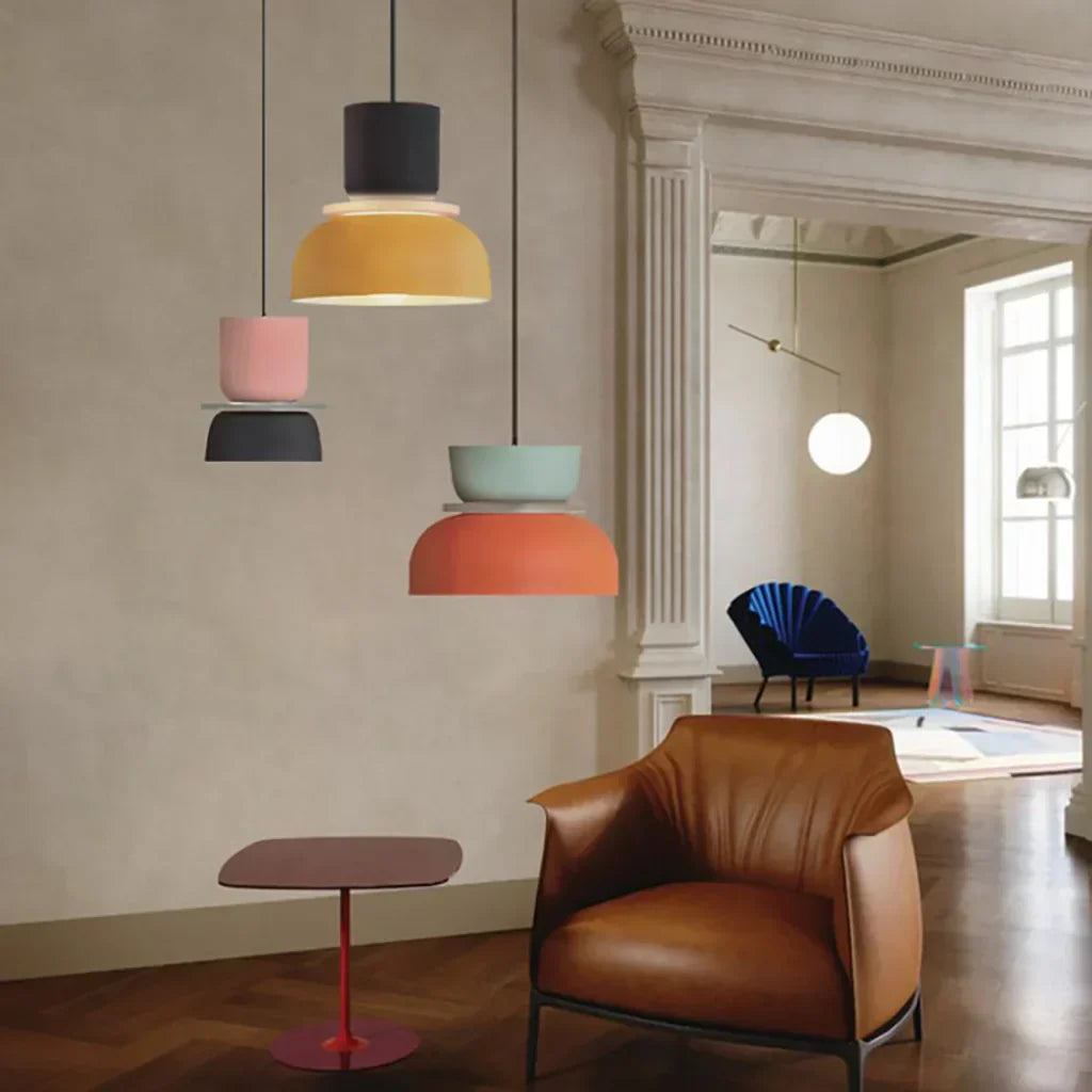 Acrylic Colorful Bowl Pendant Light – Nordic-Inspired Statement Lighting